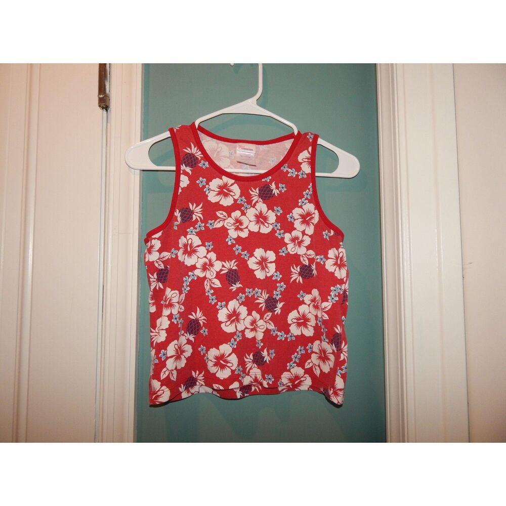 Vintage Girl Connection Girls XL 14/16 Hawaiian Style y2k Racerback Tank Top